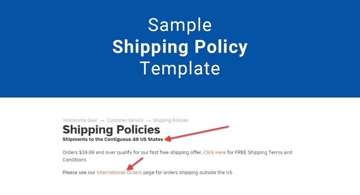 Sample Shipping Policy Template TermsFeed