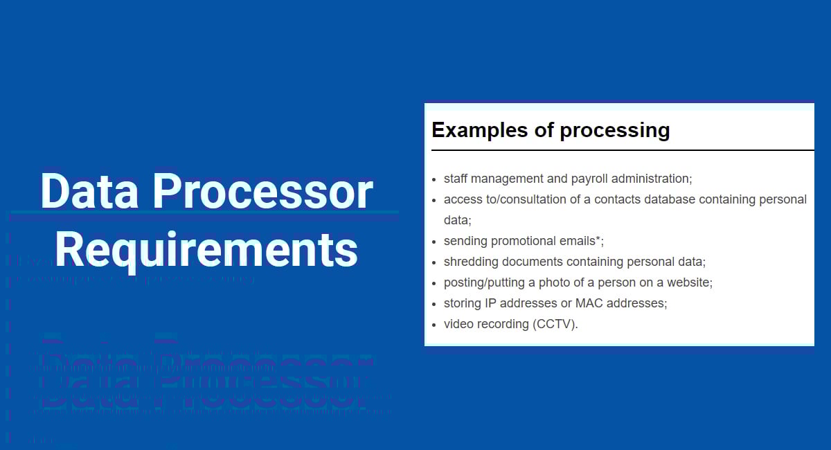 GDPR Data Processor Requirements TermsFeed