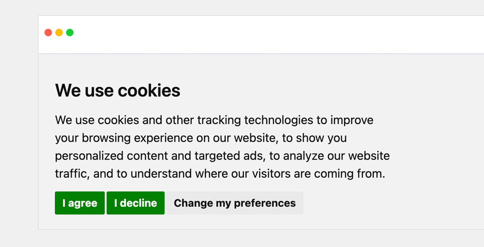 Customize your Cookie Consent