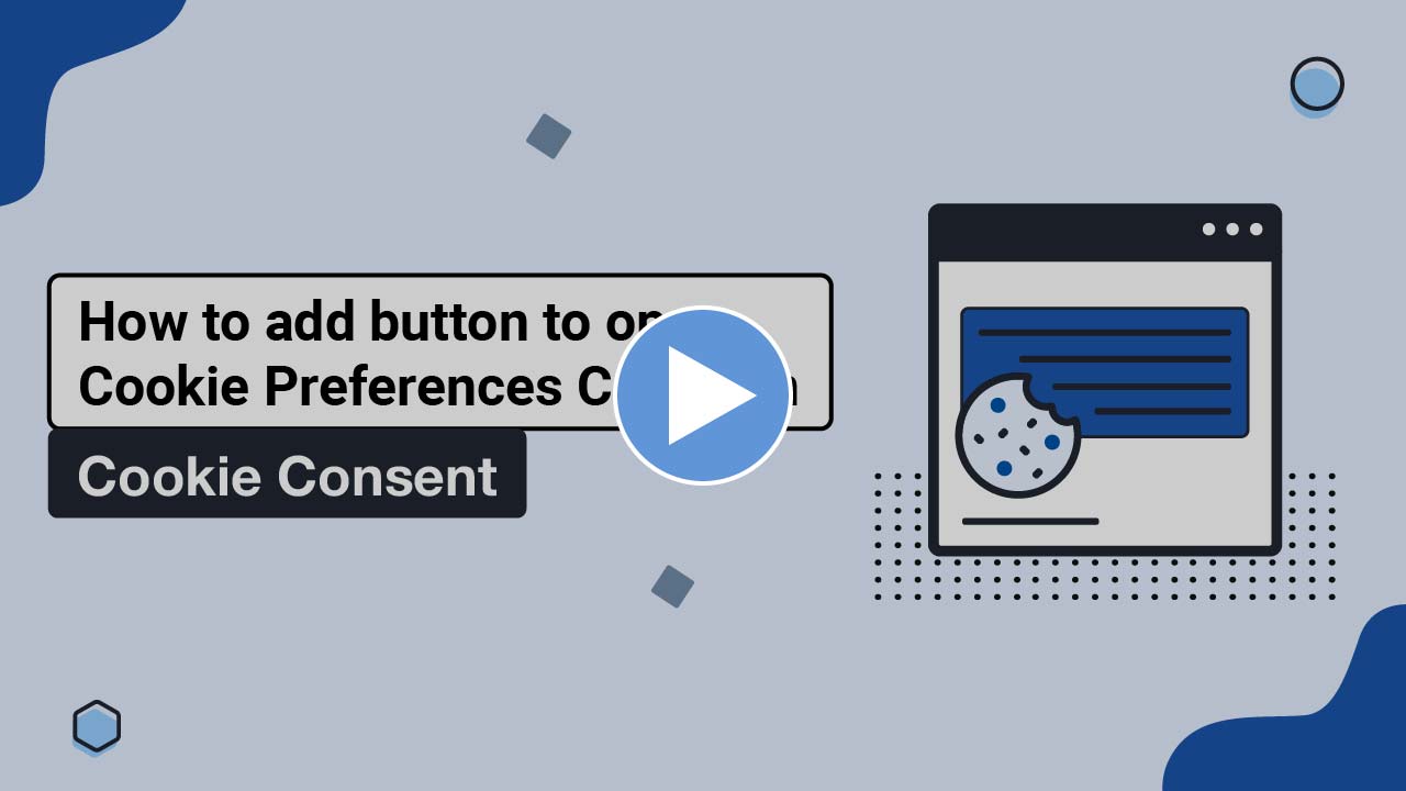 How to add a button to allow visitors to open the Cookie Preferences when using the Free Cookie Consent notice banner.