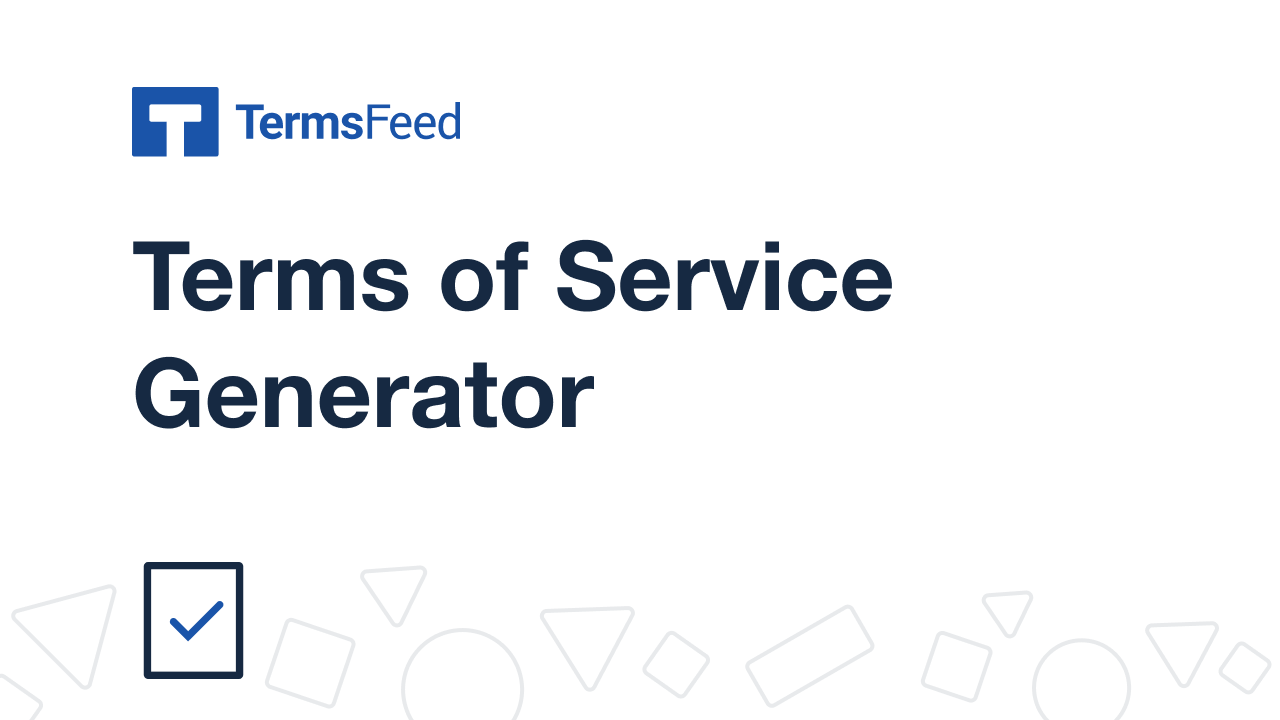 Free Terms of Service - TermsFeed