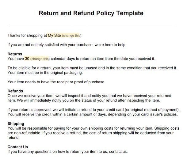 Retail Client Book Template from www.termsfeed.com