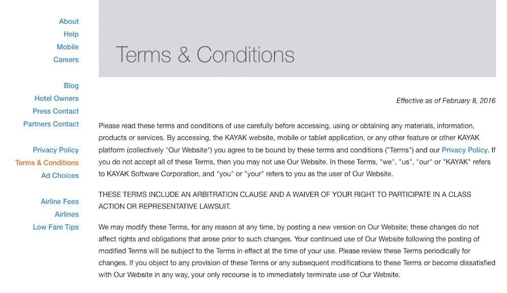 Canterms and conditions