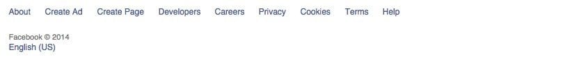 Facebook Footer is Unchanged