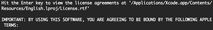 Xcode License Agreement - Please Read