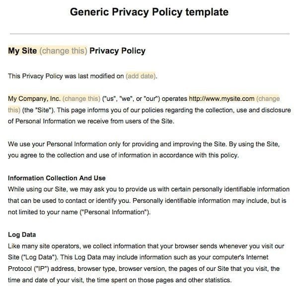 It Security Policy Template For Small Business from www.termsfeed.com