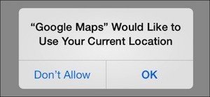 Location Permission from Google Maps App
