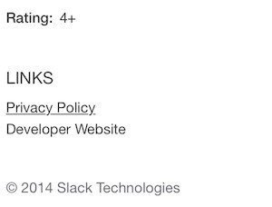 Slack iOS Featured Page on App Store