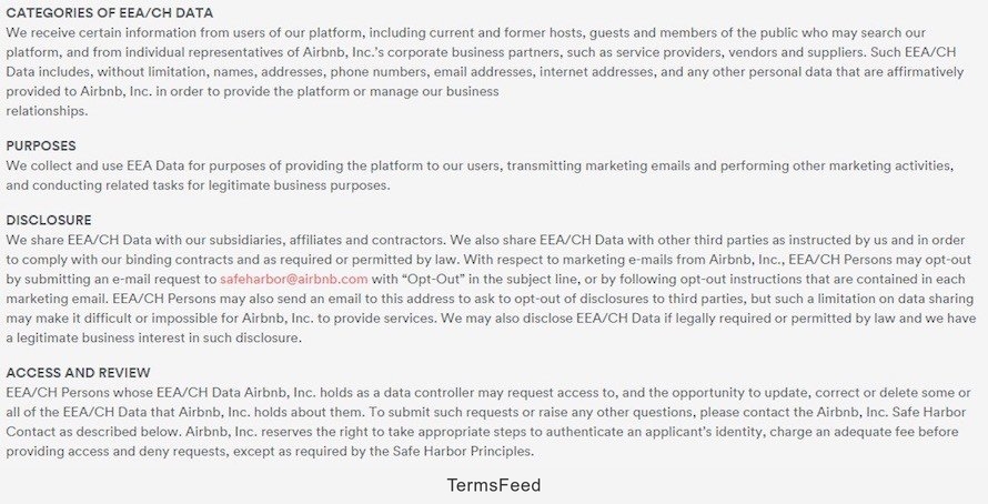 Safe Harbor Program Details In Airbnb Policy