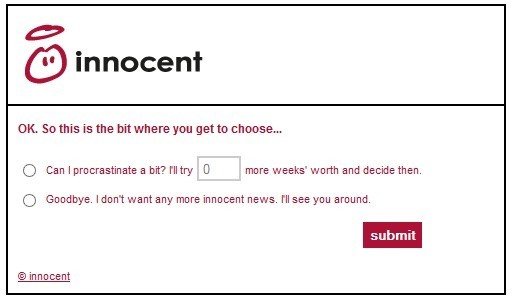 Innocent Opt Out from Emails
