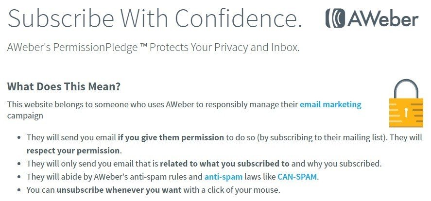 Aweber: Subscribe With Confidence