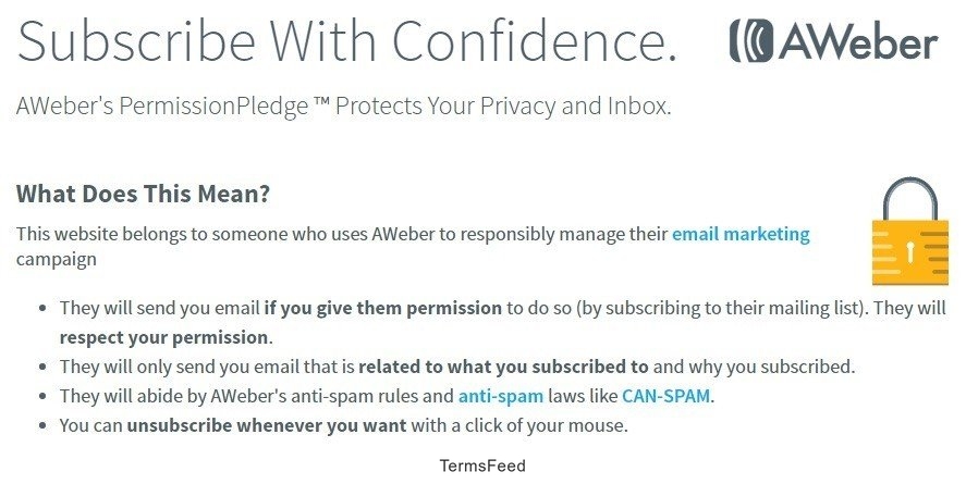 Aweber: Subscribe With Confidence