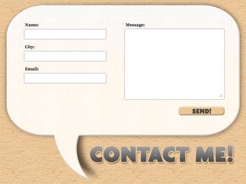 Generic Contact Form With City Field
