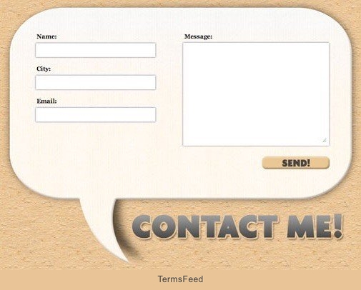 Generic Contact Form With City Field