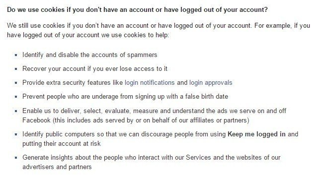 Facebook: Do You Still Use Cookies, Not Logged-In