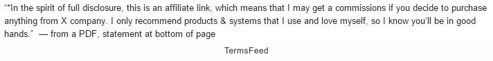 Example of Disclaimer #1"