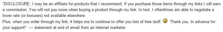 Example of Disclaimer #1&quot;