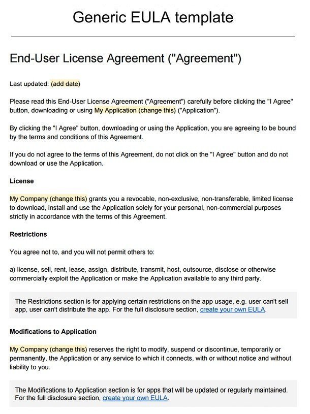 Licensing Agreement Template Free from www.termsfeed.com