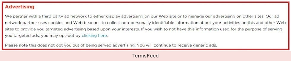 New Relic: Example of Advertising Clause