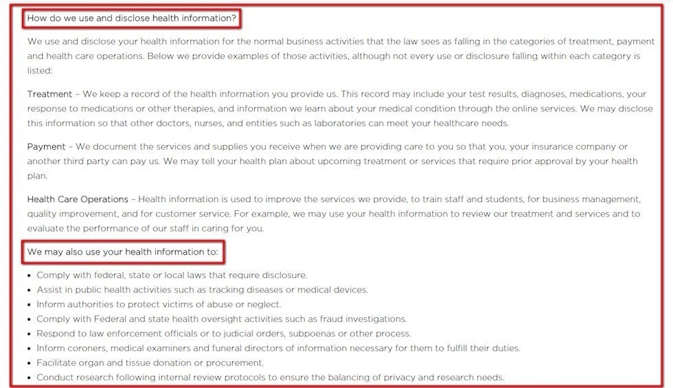 How we use your information in the HIPAA Notice of Doctor On Demand