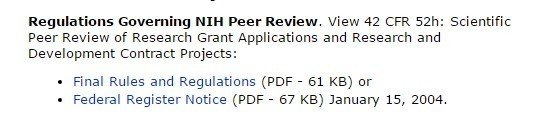 Links to PDF files for NIH Peer Review
