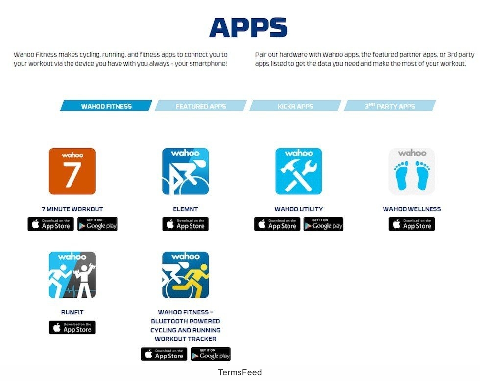 List apps developed by Wahoo Fitness