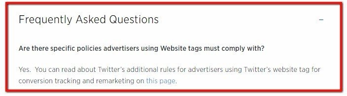 FAQ Question from Twitter Remarketing