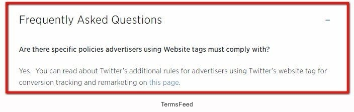 FAQ Question from Twitter Remarketing