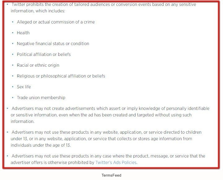 List of prohibited items to advertise on Twitter