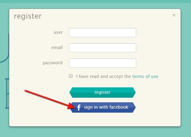 Vyclone: Register with email or Facebook