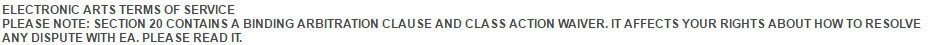 EA: the section number for the class action waiver clause and an admonition to read it