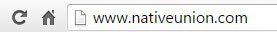 Native Union: The URL address bar has http