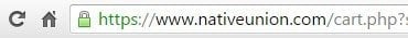 Native Union: Switched https in URL address bar