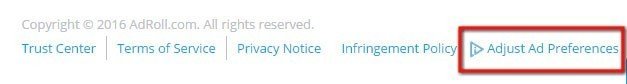 AdRoll: Adjust ad preferences as Opt-out