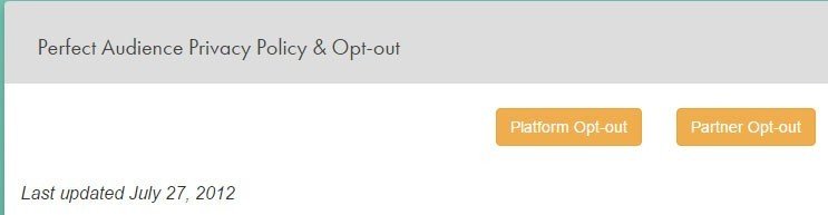 Perfect Audience: Platform vs. Partner opt-out