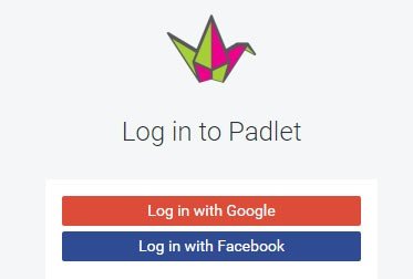 Padlet: Log in with Google