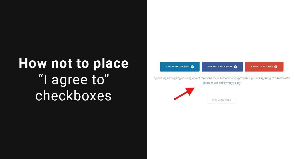 How Not to Place "I Agree to" Checkboxes