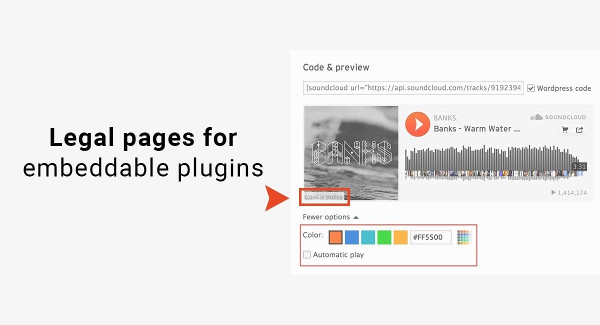 Legal Pages for Embeddable Plugins