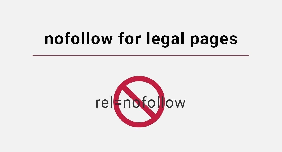 nofollow for Legal Pages