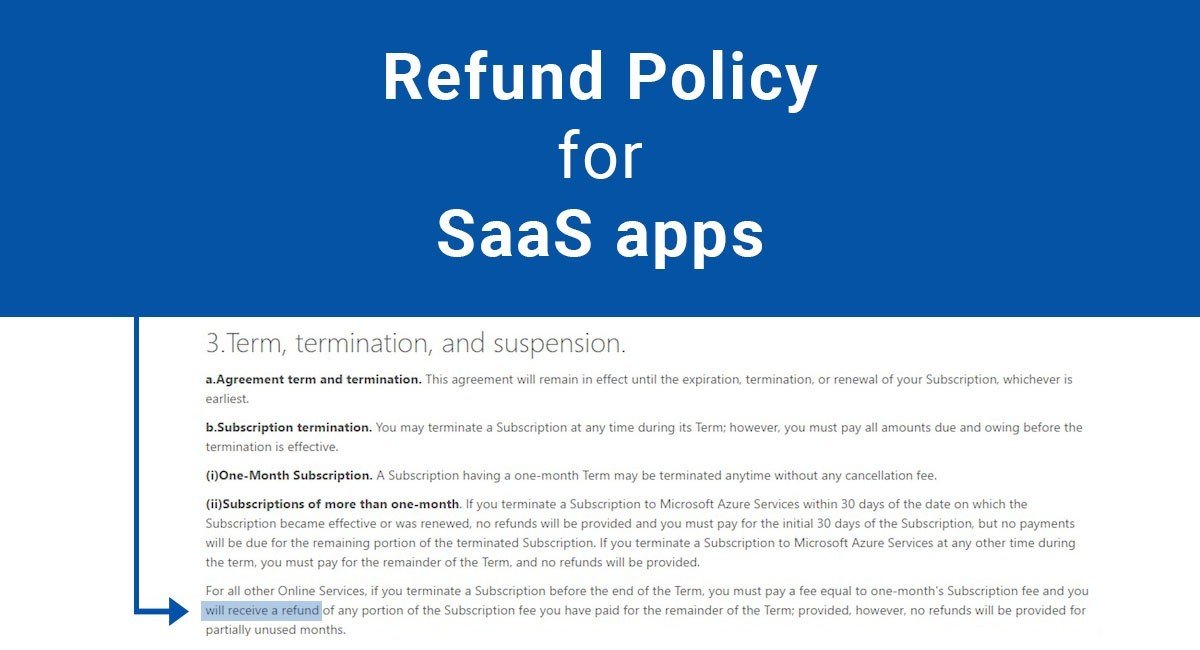 Refund Policy for SaaS Apps
