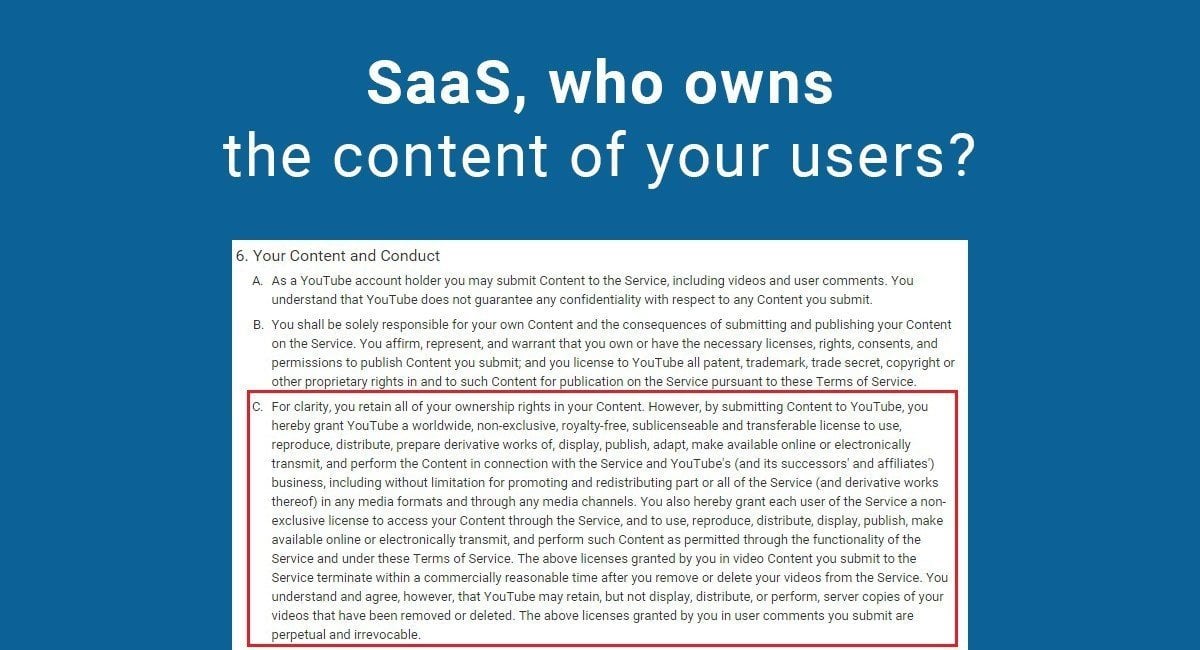 SaaS, Who Owns the Content of Your Users?