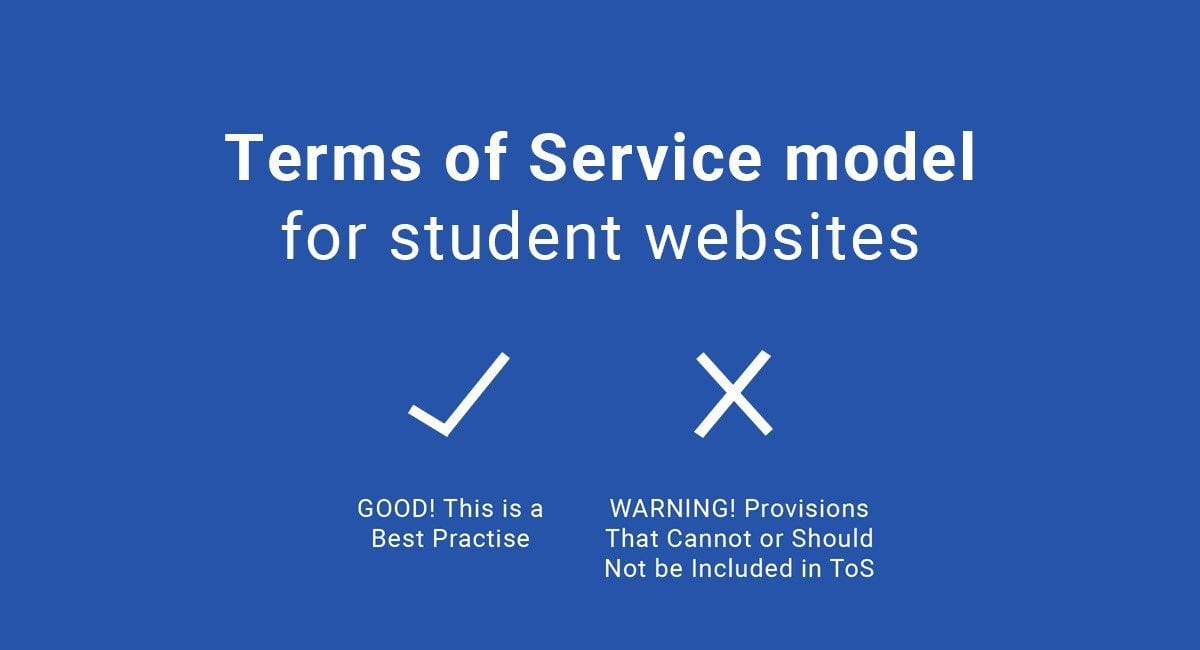 Image for: Terms of Service Model for Student Websites