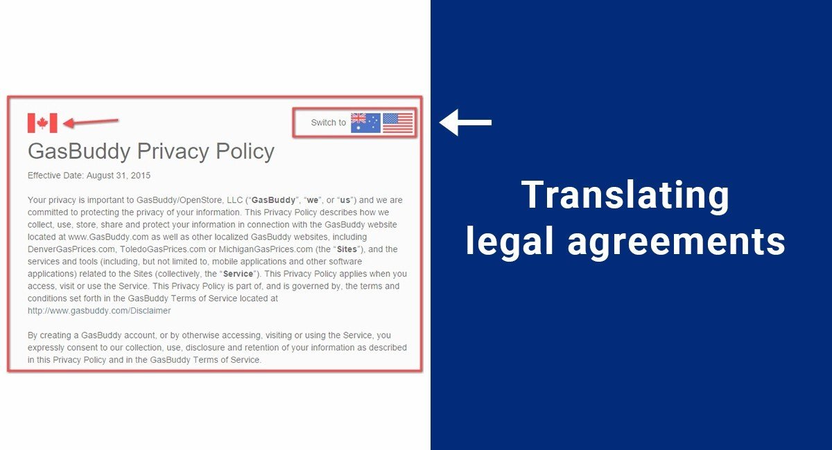 Translating legal agreements