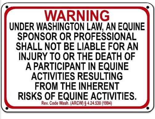 Disclaimer on Equestrian location