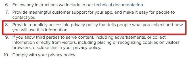 Instagram Platform Policy: Section 8