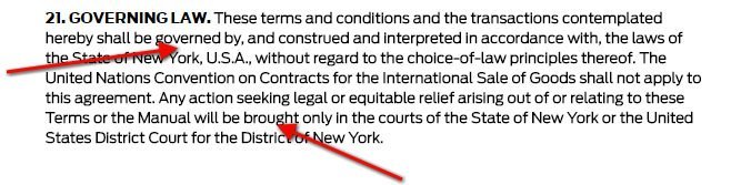 Governing Law Clause in Terms & Conditions  TermsFeed