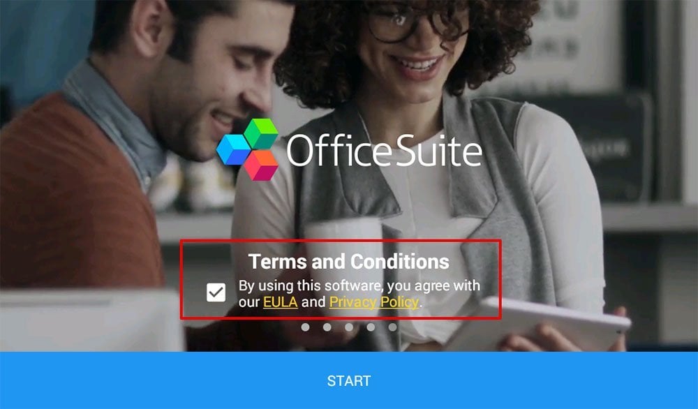 Office Suite: By using this software you agree to EULA and Privacy Policy