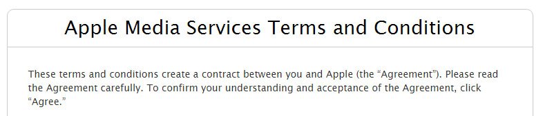 Apple Media Service: Terms &amp; Conditions as name