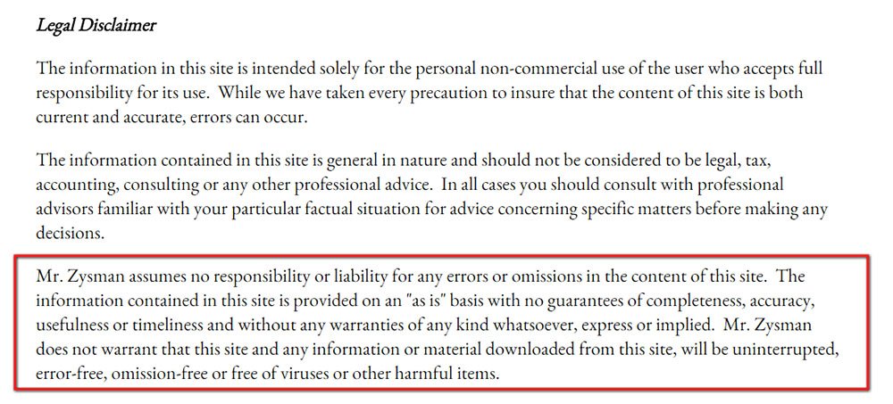 Disclaimer Examples TermsFeed