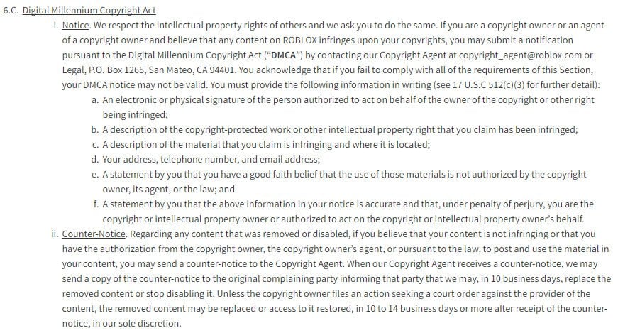 Terms Conditions For Games Termsfeed - roblox privacy policy